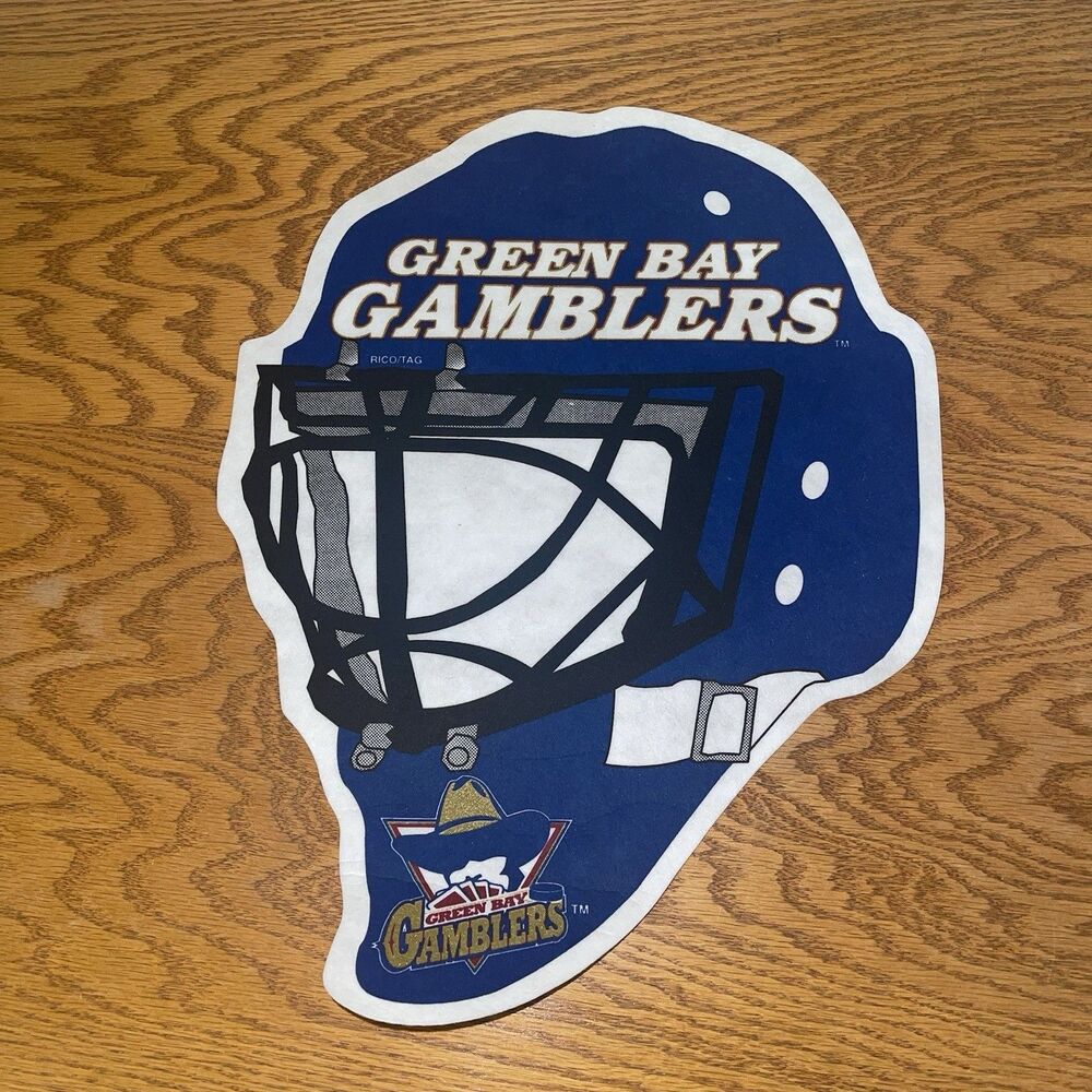 Vintage Green Bay Gamblers Hockey Pennant Wall Piece